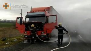 пожежа вантажівка